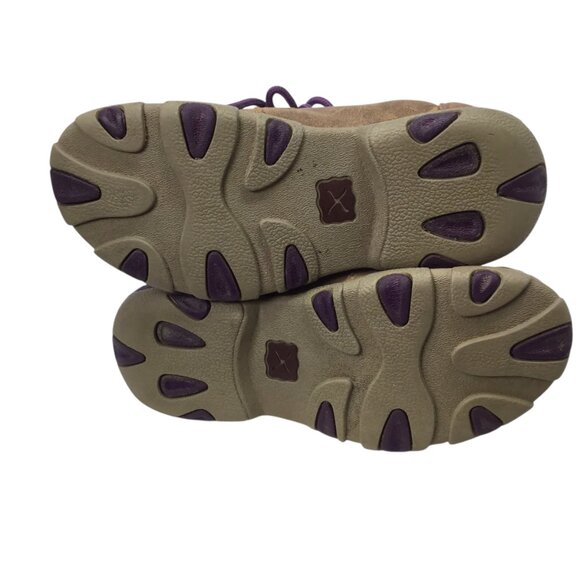 Twisted X Chukka Boots Kids 11 M YDM0012 Leather Purple Driving Moc - Picture 8 of 9